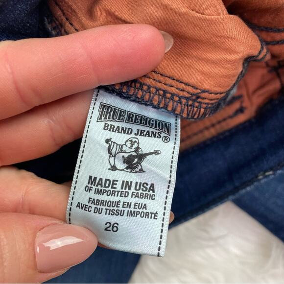 True Religion Women's Becca Midrise Bootcut Blue Size 26 Distressed - Picture 13 of 14